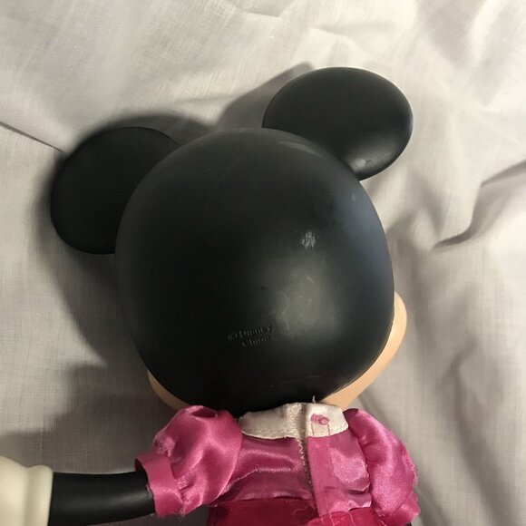 Disney Store Talking Minnie Mouse Doll In Pink Polka Dot Dress Works Cute - Picture 7 of 10